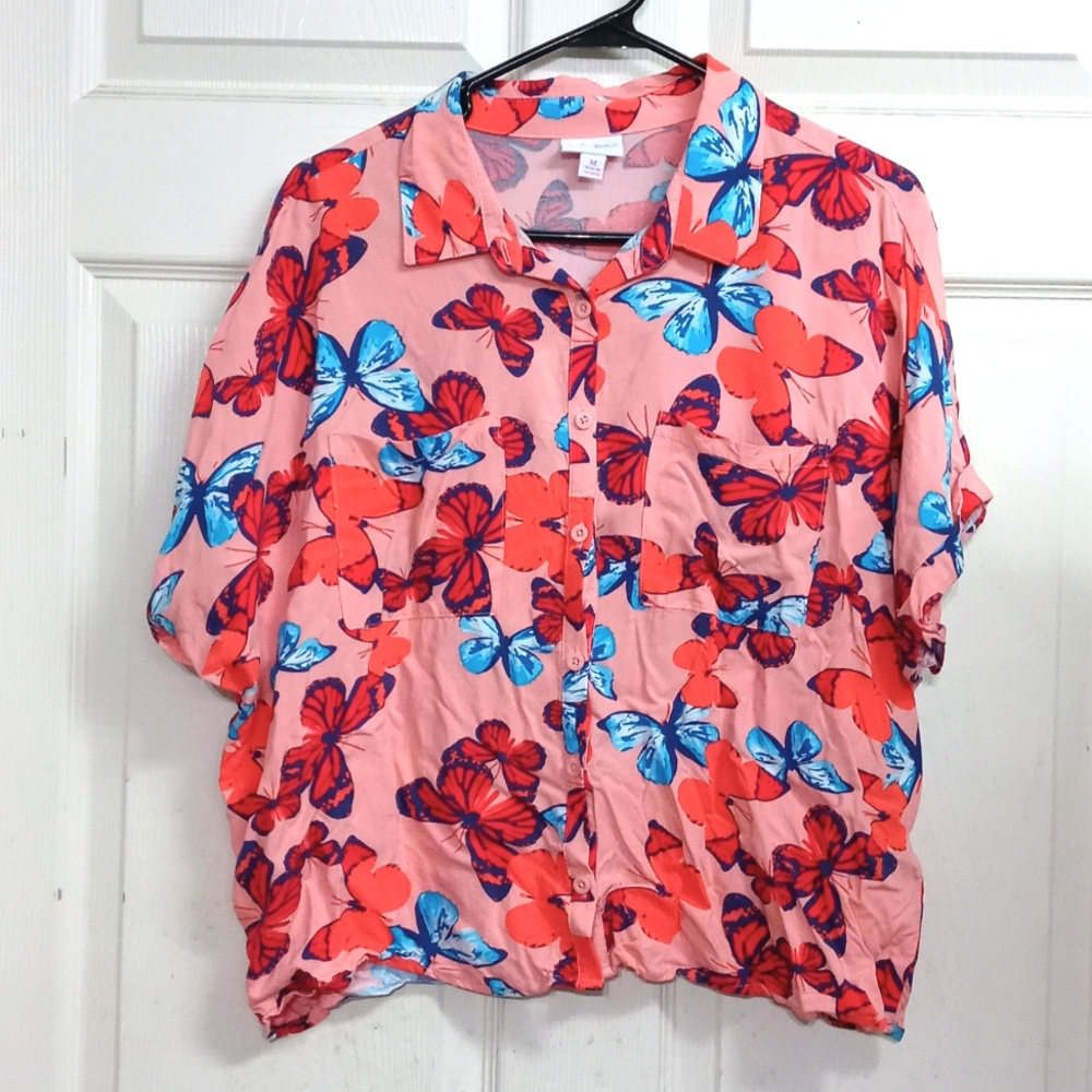 LLR Amy Button Down Butterflies 🦋